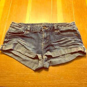 Express denim shorts